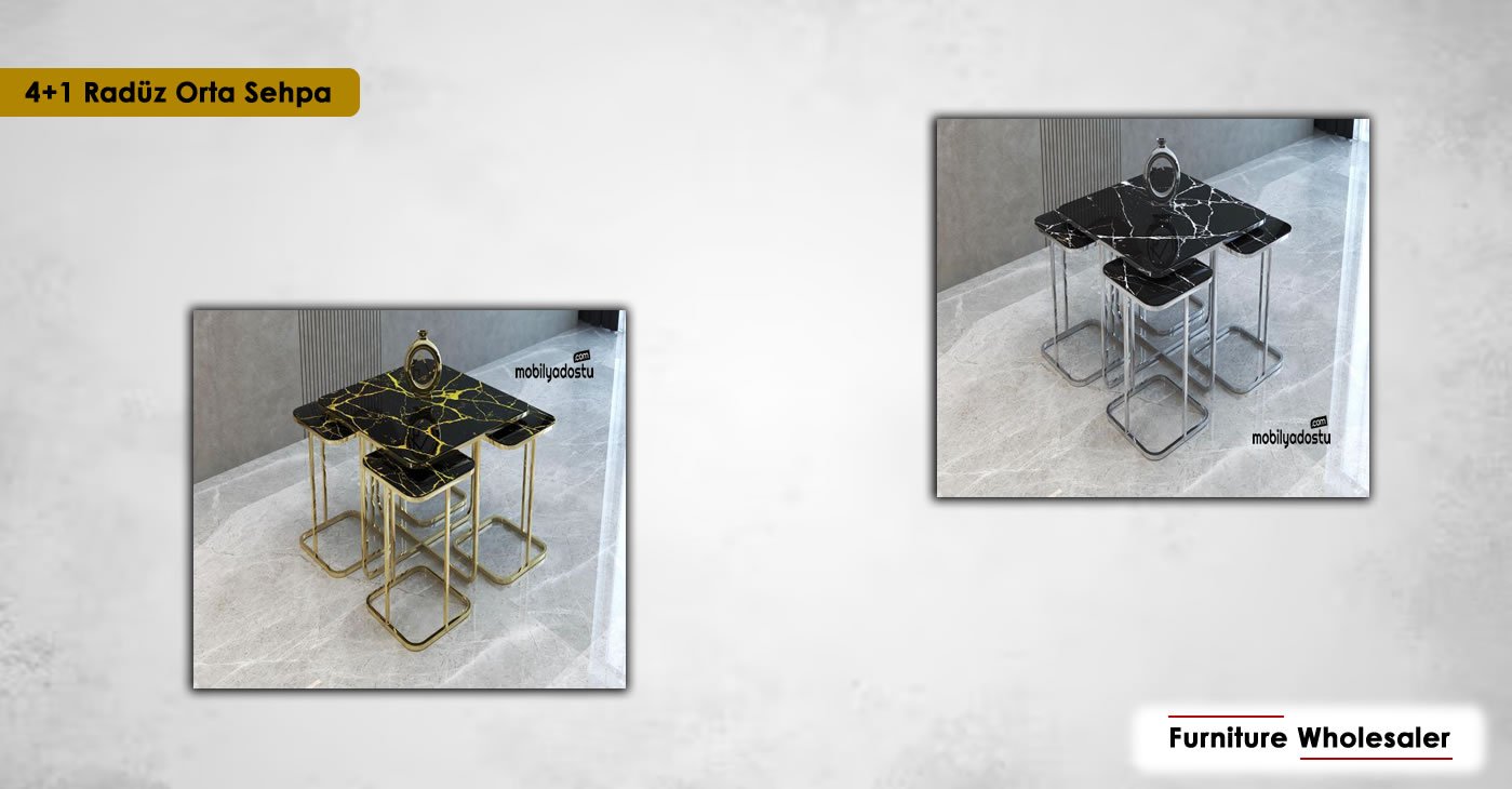 4+1 Venus Gold Coffee Table