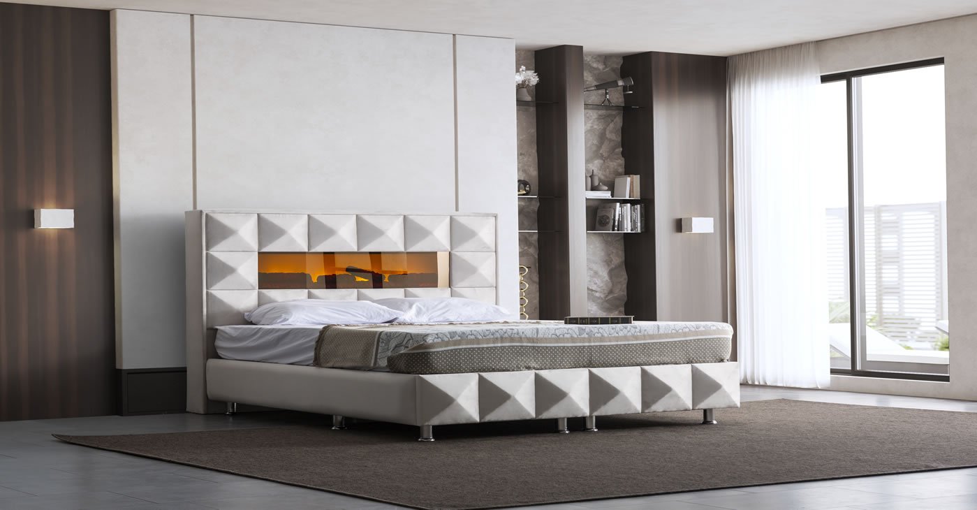 Bed Base with Fireplace